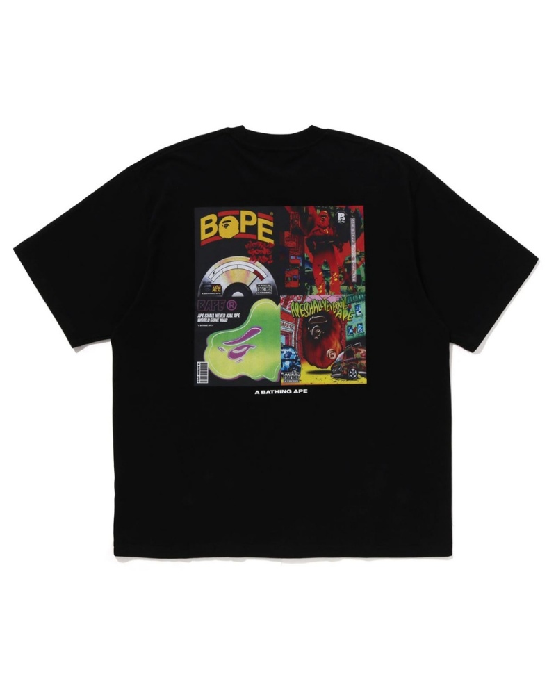 T Shirts Bape Album Monogram Noir Homme | CKU-72099909